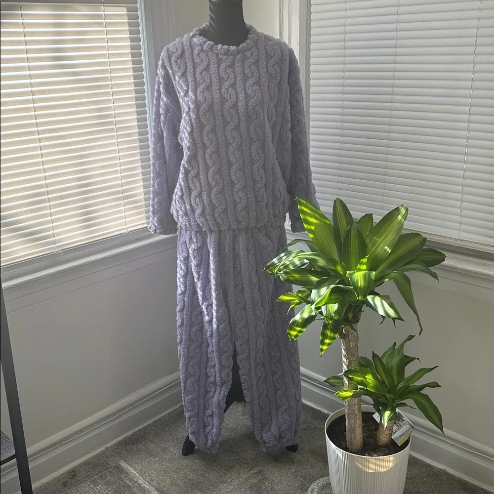 Cozy Purple Lounge Pajama Top - Picture 2 of 10